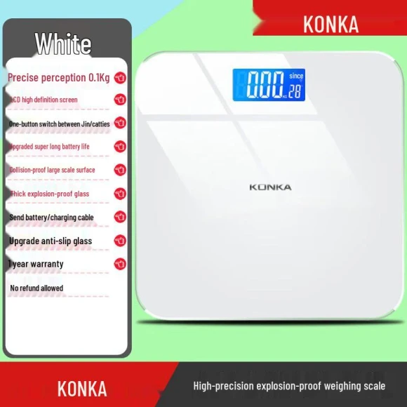 USB Rechargeable Smart Body Weight Scale — Weight Management Tools, Konka