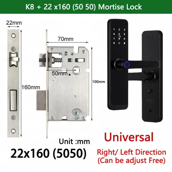 Smart Lock with Bluetooth, Password, and Fingerprint — Biometric Security, RAYKUBE