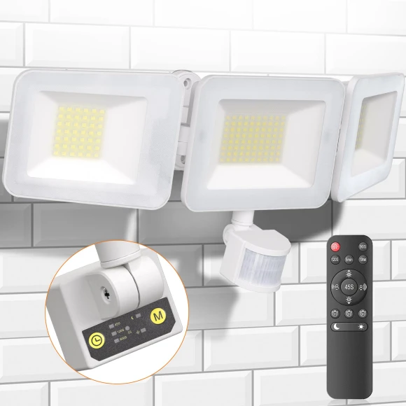 100W LED Sensor Light — Outdoor Security & Flood Lighting, MEIKEE