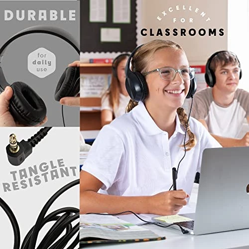 Bulk Kids Headphones for School with Microphones — In-Ear Headphones, Sonitum
