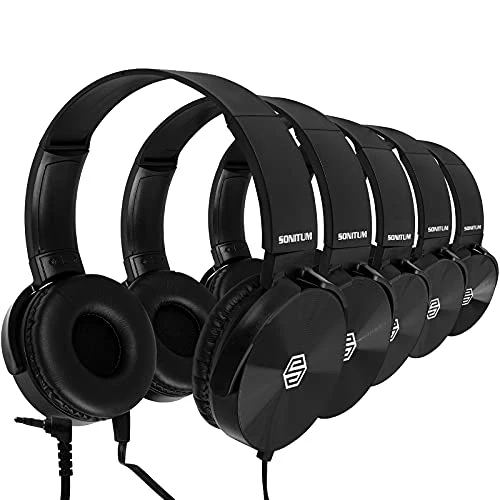 Classroom Headphones Bulk 10-Pack, Sonitum