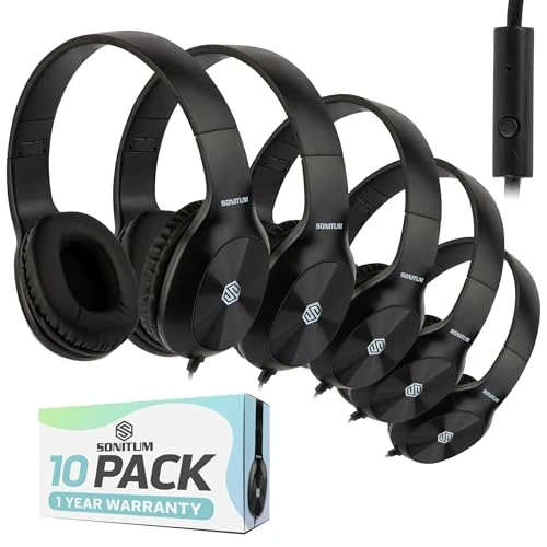 Classroom Headphones Bulk Pack — In-Ear Headphones, Sonitum