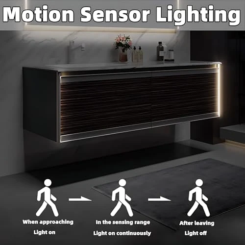Floating Bathroom Vanity with Smart Mirror — Shower, ZGNBSD