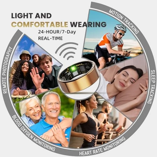 Smart Health Tracker Ring — Smart Ring, Oucscru