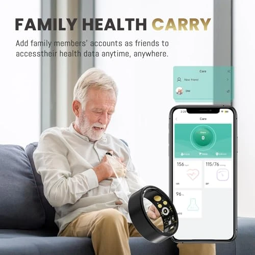 Smart Health Tracker Ring — Smart Ring, Oucscru