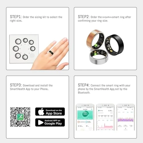 Smart Health Tracker Ring — Smart Ring, Oucscru