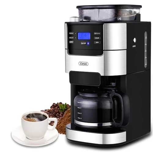 10-Cup Coffee Maker with Built-in Burr Grinder — Beverage Warmers, Gevi