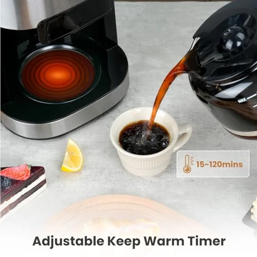 10-Cup Coffee Maker with Built-in Burr Grinder — Beverage Warmers, Gevi