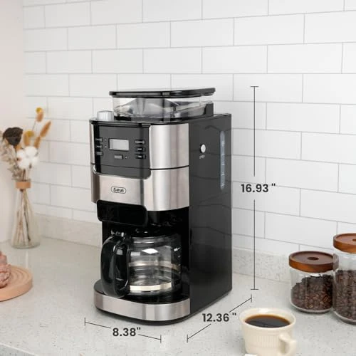 10-Cup Coffee Maker with Built-in Burr Grinder — Beverage Warmers, Gevi