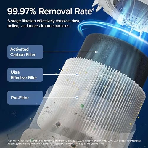 Air Purifier with HEPA Sleep Mode and Smart WiFi — Activated Carbon Air Purifiers, LEVOIT