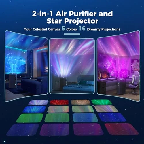 Air Purifier with Star Projector — Activated Carbon Air Purifiers, AROEVE