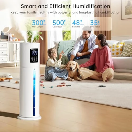 Large Room Smart Humidifier with Diffuser and Ambient Lights — Air Moisturizers, Hiswelle