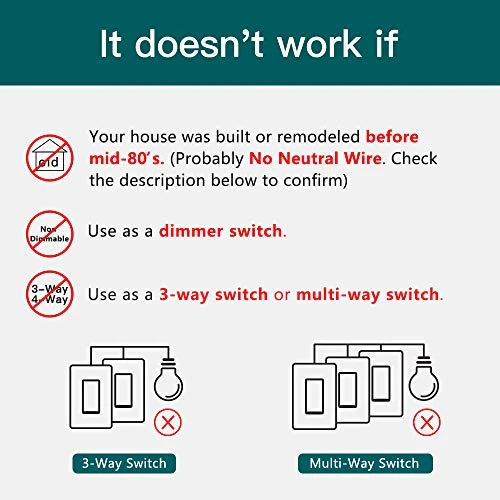 Single Pole Smart Light Switch — Dimmer Switches, TREATLIFE