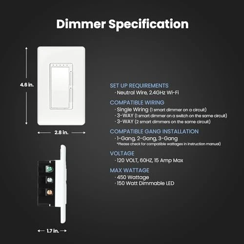 Smart Dimmer Switch — Light Dimmers, Feit Electric