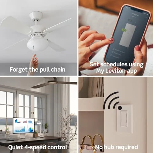 Smart Fan Speed Controller — Ceiling Fan Wall Controls, Leviton