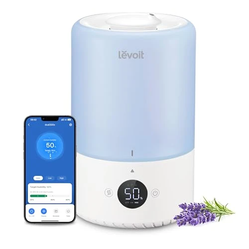 Smart Humidifier with App Control, Top Fill Design, and Essential Oil Diffuser — Air Moisturizers, LEVOIT