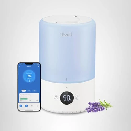 Smart Humidifier with App Control, Top Fill Design, and Essential Oil Diffuser — Air Moisturizers, LEVOIT