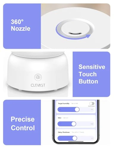 Smart Humidifier with Essential Oil Diffuser — Air Moisturizers, CLEVAST