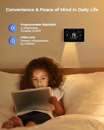 Smart Thermostat with Nightlight — HVAC Controls, vine