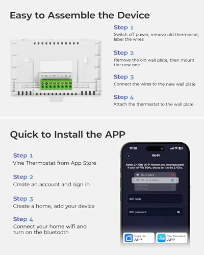 Smart Thermostat with Nightlight — HVAC Controls, vine