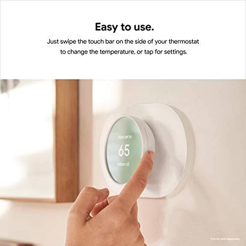Thermostat - Smart Thermostat for Home - Programmable Wifi Thermostat - Snow (Renewed) — HVAC Controls, Google