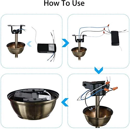 Universal Ceiling Fan Light Remote Control Kit — Ceiling Fan Wall Controls, QIACHIP
