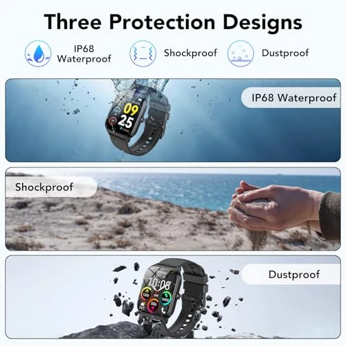 Fitness Tracker with Bluetooth Calls and AI Voice Control — Smartwatches, CASCHO