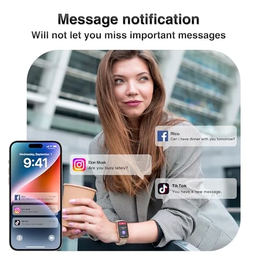 Fitness Tracker with Heart Rate, Blood Pressure, and Blood Oxygen Monitor — Smartwatches, RLQA