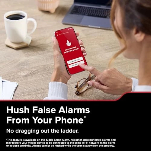 Hardwired App Enabled Smart Smoke Detector with AA Backup Battery, Interconnected Alarm — Carbon Monoxide Detectors, Kidde