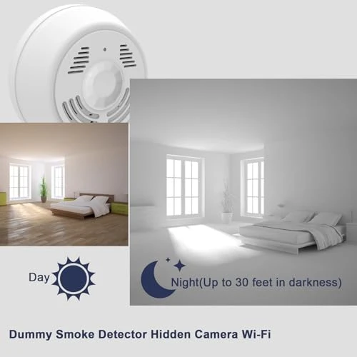 Security Camera with Smoke Detector — Covert Surveillance, WNAT