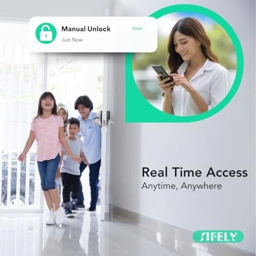 Smart Door Lock with Handle and Keypad — Electromagnetic Security Locks, Sifely