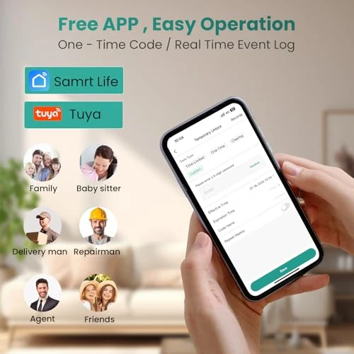 Smart Lock, 4-in-1 Keyless Entry Door Lock for Front Door, Digital Door Lock with Keypad, Bluetooth Smart Deadbolt, App... — Electromagnetic Security Locks, MOUSETRO