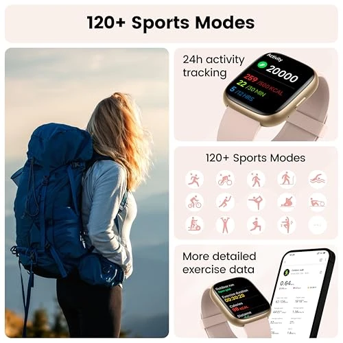 Smart Watch with Alexa Built-in, HD Touchscreen Fitness Tracker with Bluetooth Calling, Heart Rate/Sleep Monitor, 120+... — Smartwatches, Cillso