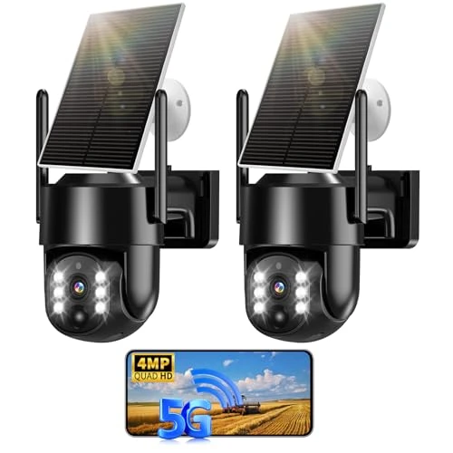 Solar Security Camera Wireless Outdoor — Dome Surveillance Cameras, Seeborder