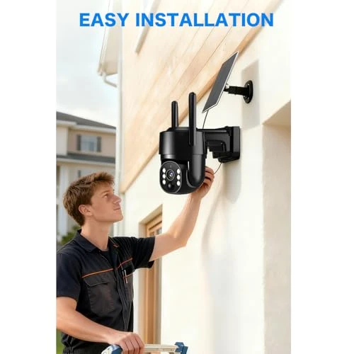 Solar Security Camera Wireless Outdoor — Dome Surveillance Cameras, Seeborder