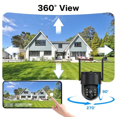Solar Security Camera Wireless Outdoor — Dome Surveillance Cameras, Seeborder