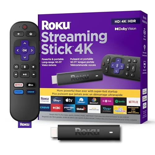 Streaming Stick 4K — Ultra HD Media Players, Roku