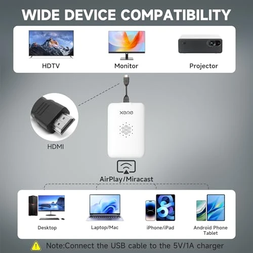 Wireless HDMI Display Dongle Adapter — USB, XEME