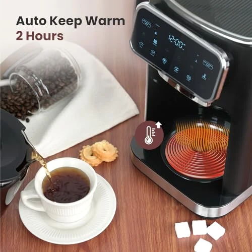 12-Cup Programmable Coffee Maker with Touch Screen & Reusable Filter — Coffee Makers, Gevi