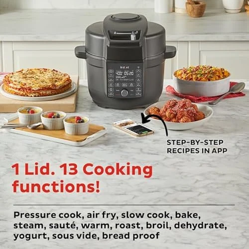 6.5 Quart Air Fryer & Pressure Cooker Combo with Wi-Fi — Electric Pressure Cookers, Instant Pot