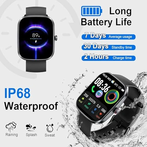 AI Smart Watch with ChatGPT, Bluetooth Calling, 110+ Fitness Modes, Health Monitor, IP68 Waterproof — Smartwatches, uaue