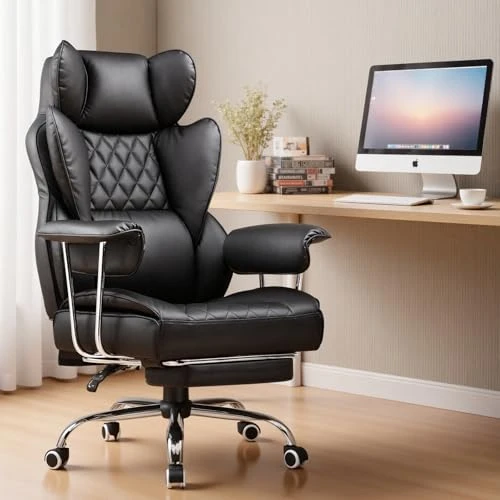 Big and Tall Office Chair with Footrest — Desk Chairs, COMHOMA