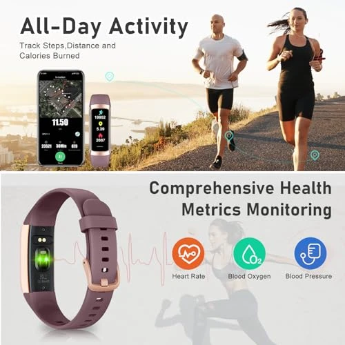 Fitness Tracker with Step Counter, Calories, Stopwatch, Heart Rate Monitor, Sleep Tracker, 1.10 inch AMOLED Touch Color... — Smartwatches, ST-CARE