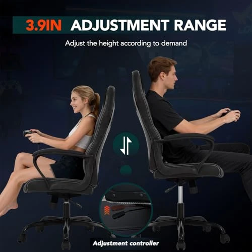 Gaming Chair with Massage, Ergonomic Office Desk Chair, Adjustable Lumbar Support & Headrest, Computer Task Chair, 360°... — Desk Chairs, BestOffice
