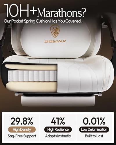 Gaming Chair with Shiatsu Neck Massager and Lumbar Support — Gaming Chairs, Dowinx