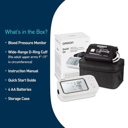 Gold Blood Pressure Monitor for Home Use & Upper Arm Blood Pressure Cuff — Blood Pressure Monitors, Omron