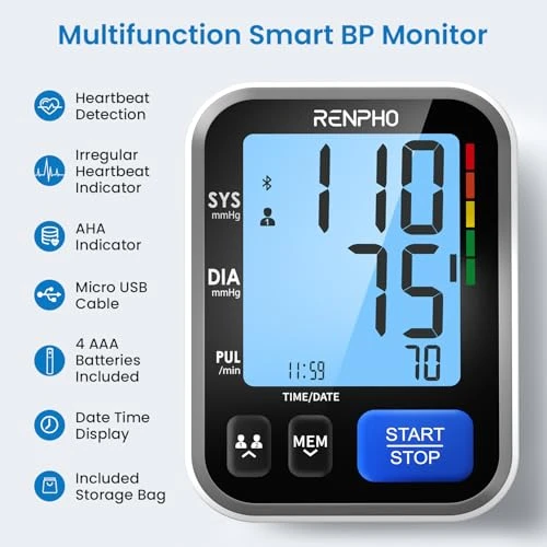 Smart Blood Pressure Monitor for Home Use — Blood Pressure Monitors, RENPHO