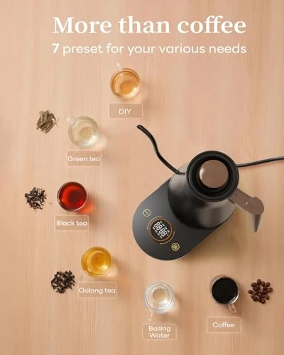 Smart Electric Gooseneck Kettle with WiFi Control — Kettles & Tea Machines, IntreLife