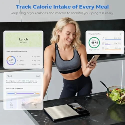 Smart Nutrition Food Scale with Nutritional Calculator App — Weight Management Tools, WARMKEY