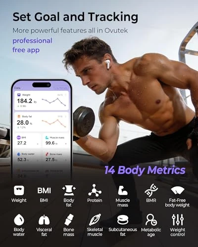 Smart Scale for Body Weight — Body Composition Analysis, OVUTEK